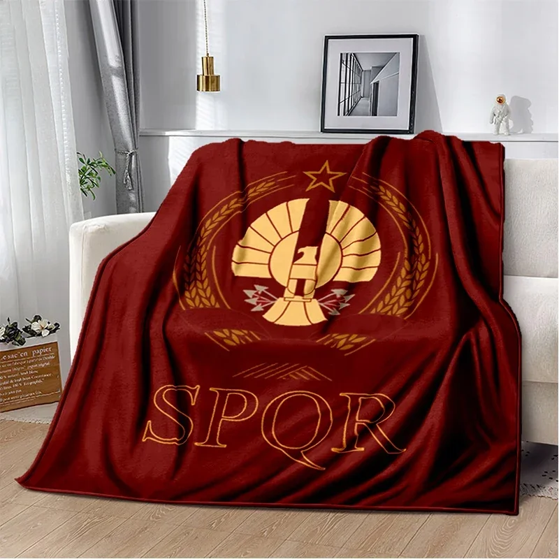 Roman SPQR printed blanket, office lounge sofa blanket, household air conditioning blanket, multi-functional blanket gift