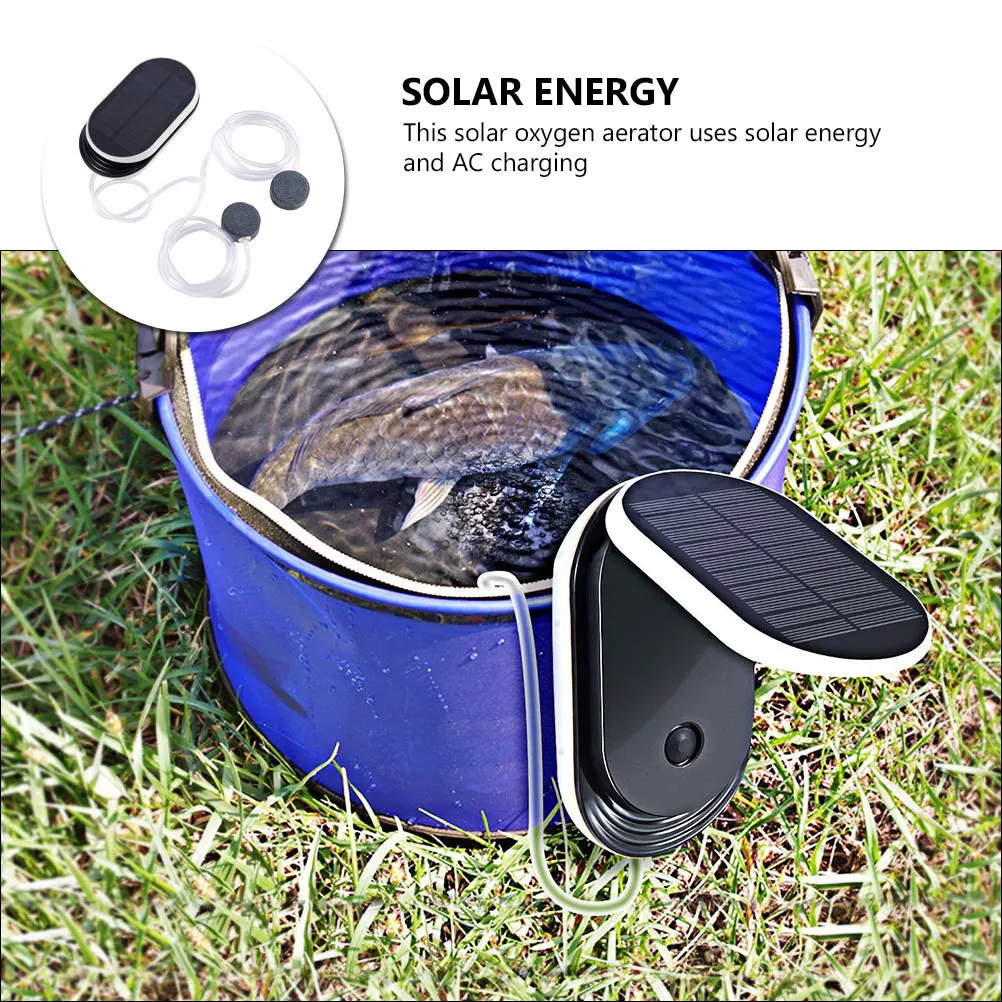 

1pc Solar Oxygen Aerator Sun Powered Oxygenation Tool Built-In Pure Copper Core Portable Fish Tank Oxygenator