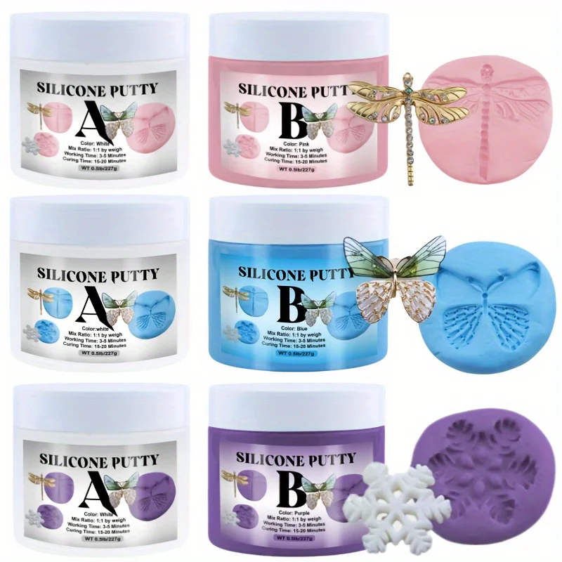 قالب معجون من السيليكون - دائري بتصميم فراشة وزهور، مثالي لإنشاء الحرف اليدوية والديكورات المعقدة، ومستلزمات الصياغة #1