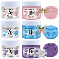 Silicone Putty Mold - Round with Butterfly & Floral Design,Ideal for Creating Intricate Crafts and Decorations,Crafting Supplies