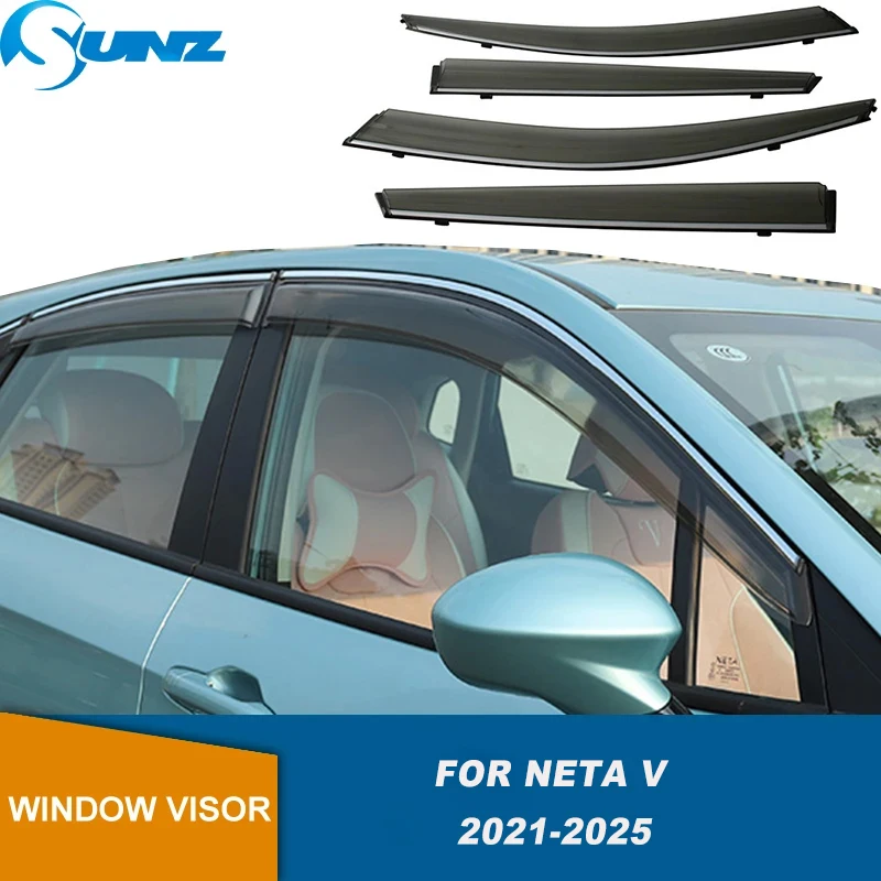 

Car Side Window Wind Deflector Vent Visor For Neta V 2021 2022 2023 2024 2025 Sun Wind Rain Shield