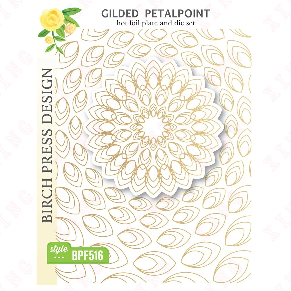 

New Arrival Gilded Petalpoint Hot Foil Plate and Die Mold 2023 Scrapbook Paper Card Album Diy Craft Decoration Metal Cutting Die