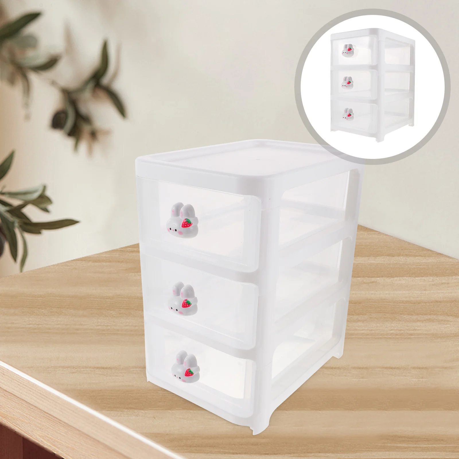 

Desktop Organizer 3-Layer Drawer Type Storage Box for Cosmetics Office Makeup Sundries Storage Drawers Organizer