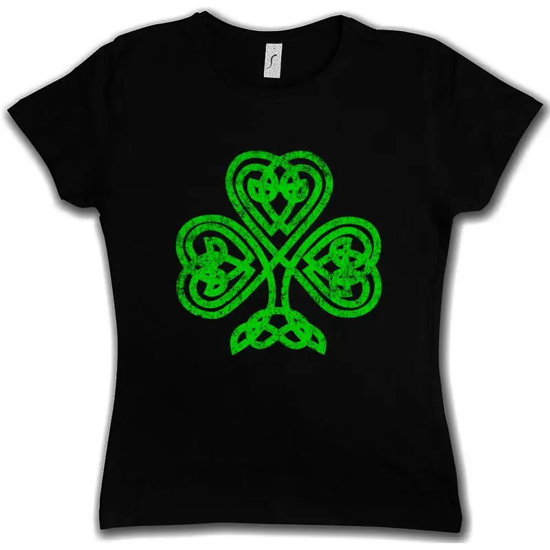 SHAMROCK IRISH KNOT I T shirt Cloverleaf Ireland Celts Runes Rune