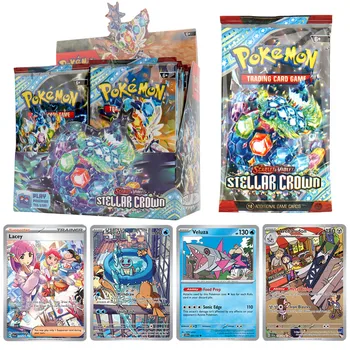 40/360 pezzi versione inglese Pokémon TCG: scatola booster corona stellare scarlatta e viola carta commerciale Pokemon scatola da 36 pezzi