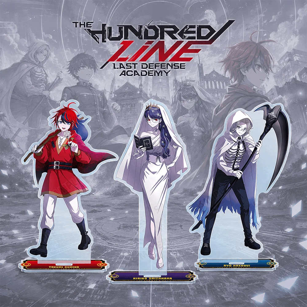 The Hundred Line Takumi Sumino 15cm Acrylic Stand Keychain Red Cape White Rose Ver Tabletop Ornament Desk Room Decor Figure Gift