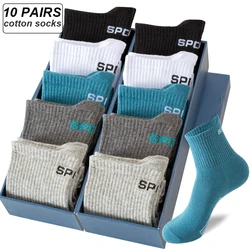 10 Paar Männer Socken Bio-Baumwolle atmungsaktive Sports ocken schwarz lässig sportlich neuen Frühling Sommer für Männer plus Größe EUR38-45