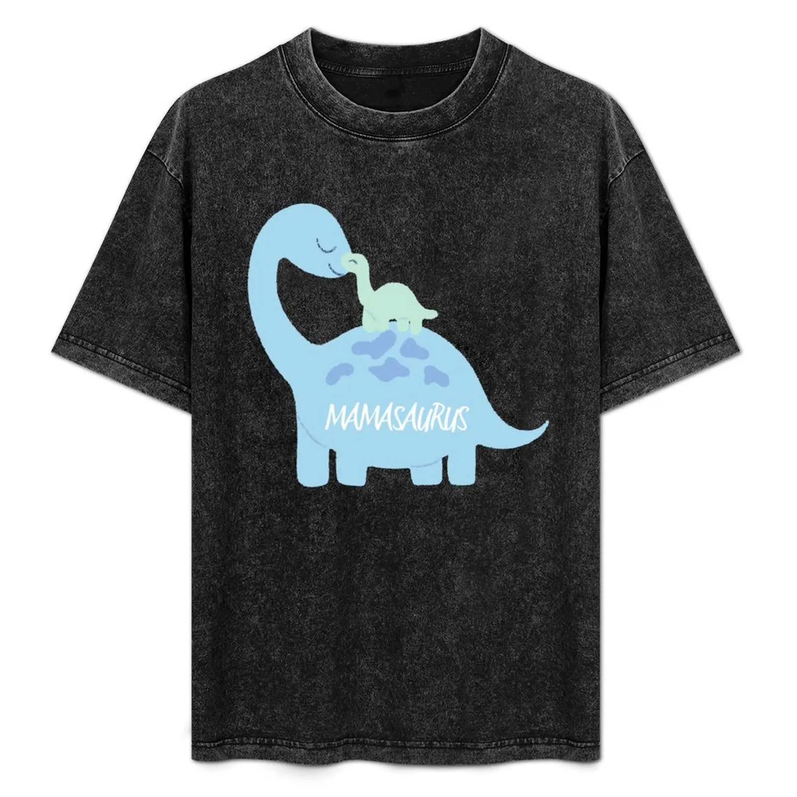 Mamasaurus and babysaurus cute T-Shirt plus size clothes blue archive cheap stuff aesthetic clothes mens workout shirts