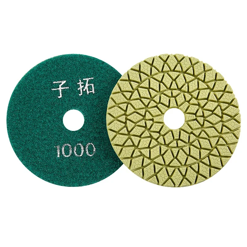 7-teiliges Set 4 Zoll 100mm Diamant-Harz-Polierpads Nass-Schleifscheibe zum Schleifen und Polieren von Stein, Granit, Marmor, Keramikfliesen – Detail 14