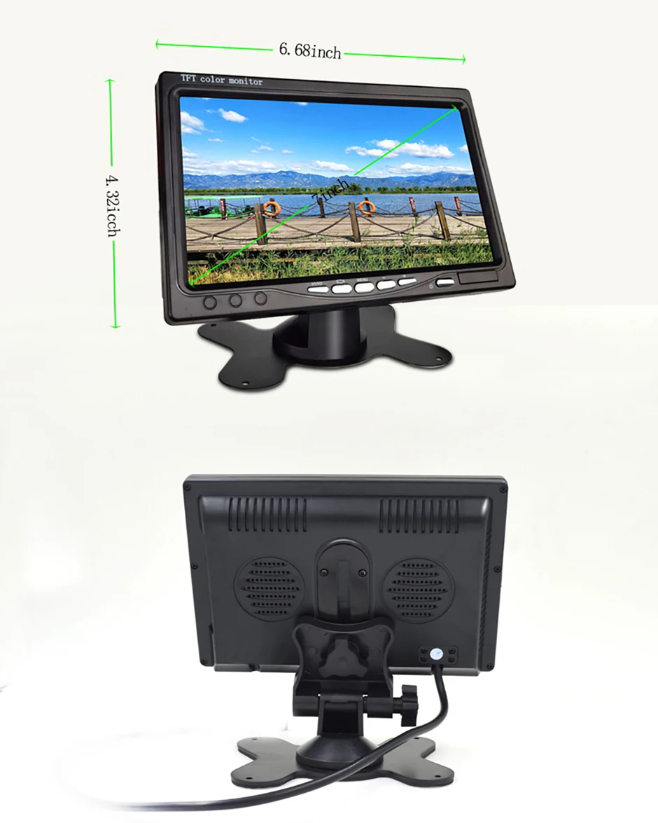 Einfache Installation Rückansicht Backup Kamera 4,3/5/7 Zoll Auto LCD Monitor Für Fahrzeug Van Nachtsicht Reverse parkplatz Bild System – Detail 11