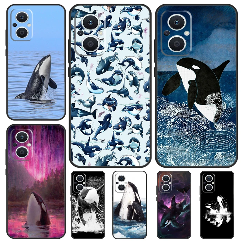 Killer Whale Orca Case For OPPO Reno 8 7 6 5 4 Lite 2Z 4Z 5Z 8T 10 OPPO Find X5 X6 Pro X2 Lite X3 Neo Cover