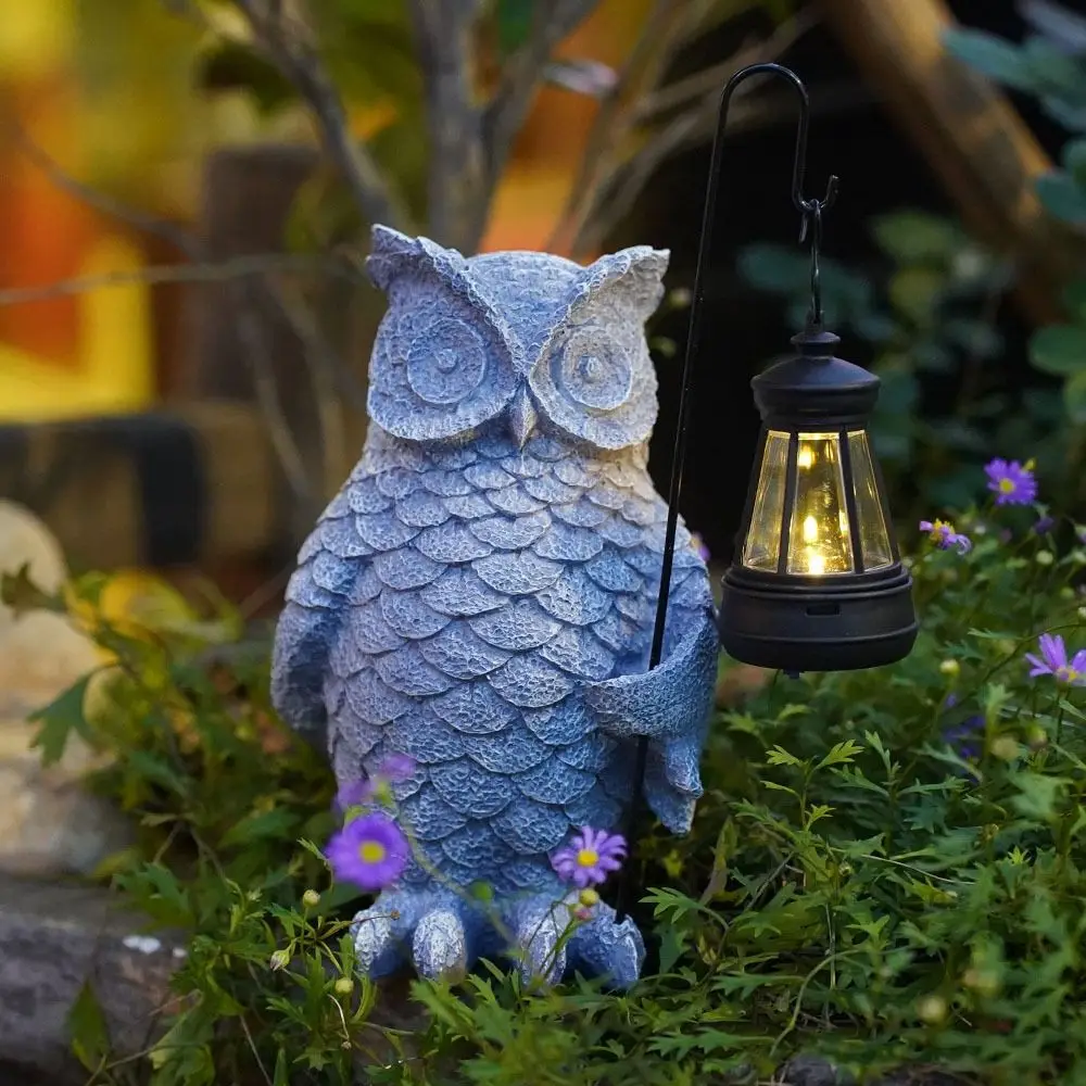 

Resin Owl Solar Lantern Creative Waterproof Animal Sculptures Light Artificial Simulated Art Figurines Ornaments Outdoor