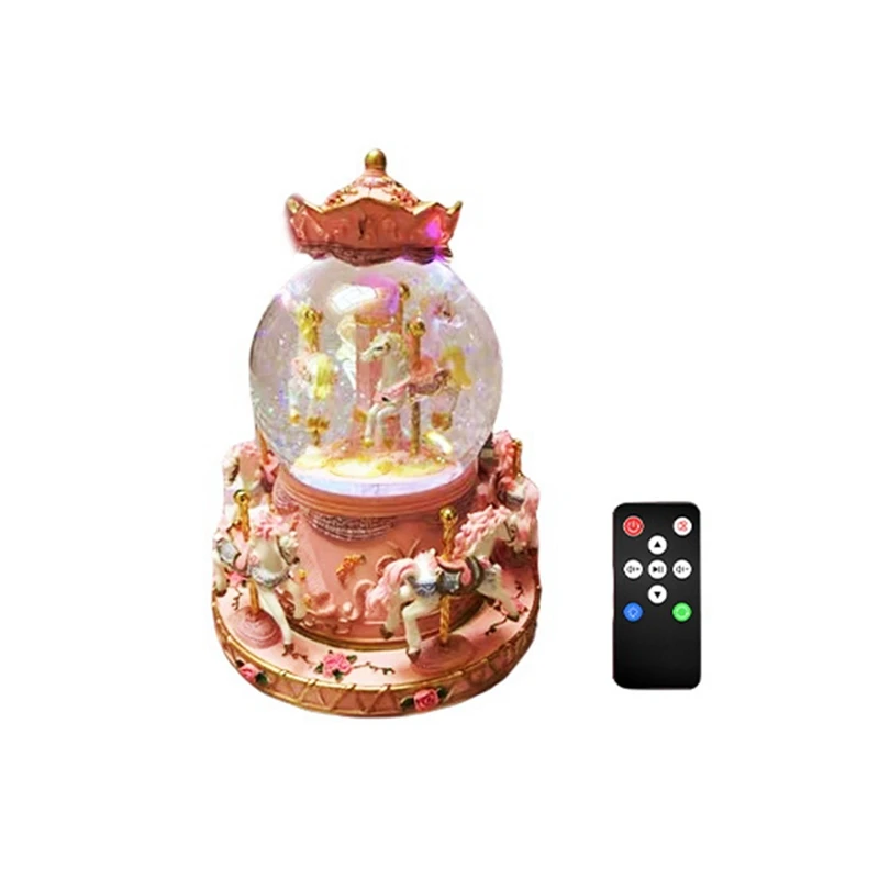 

Snow Ball Music Note Snow Globe Music Box New Year Gift Carousel Birthday Gift For Friend