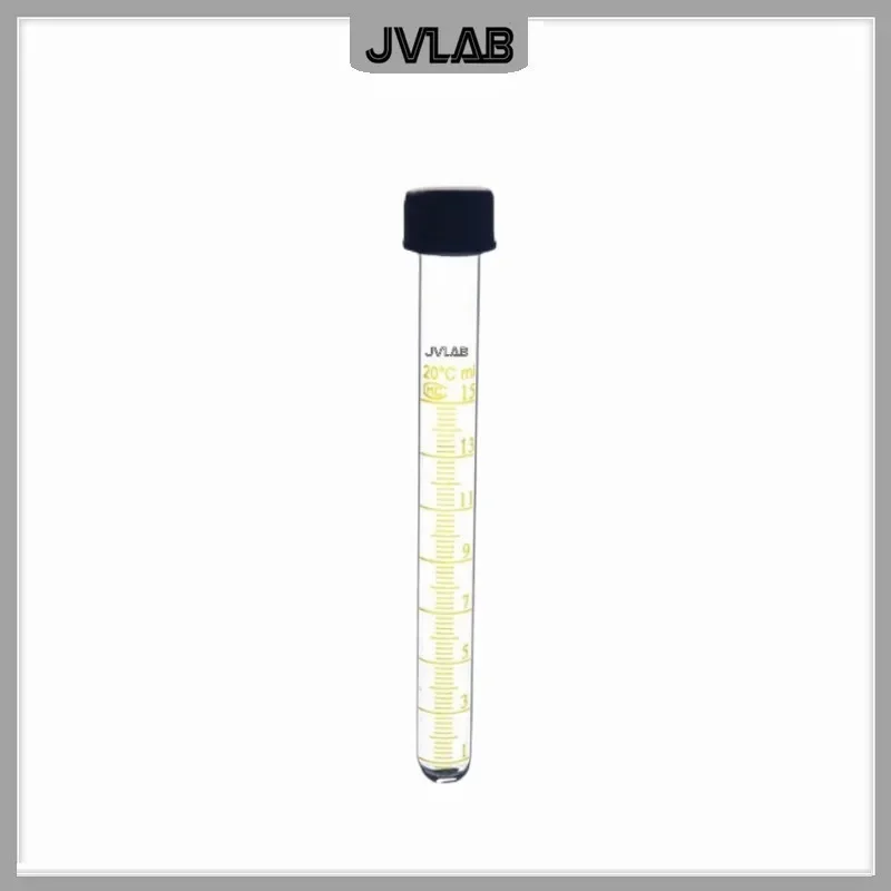 Glass Centrifuge Tube 15 ml Glass Test Tubes With Screw Cap & Scale Resistant High Temperature Tube Diameter 18mm 10/PK