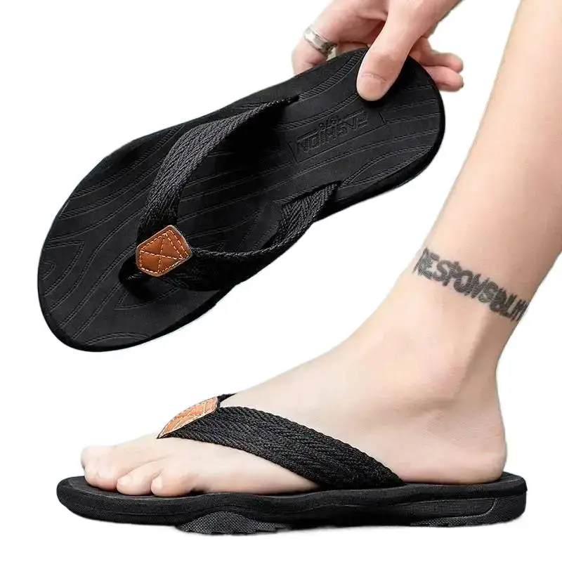 Men's flip flops casual beach shoes large size men sandals summer leisure anti slip leisure anti slip sandalias hombre verano