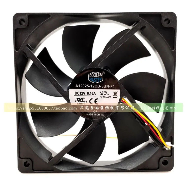 Cooler Master 12025 A12025-12CB-3BN-F1 12V 0.16A Chassis Mute Cooling Fan