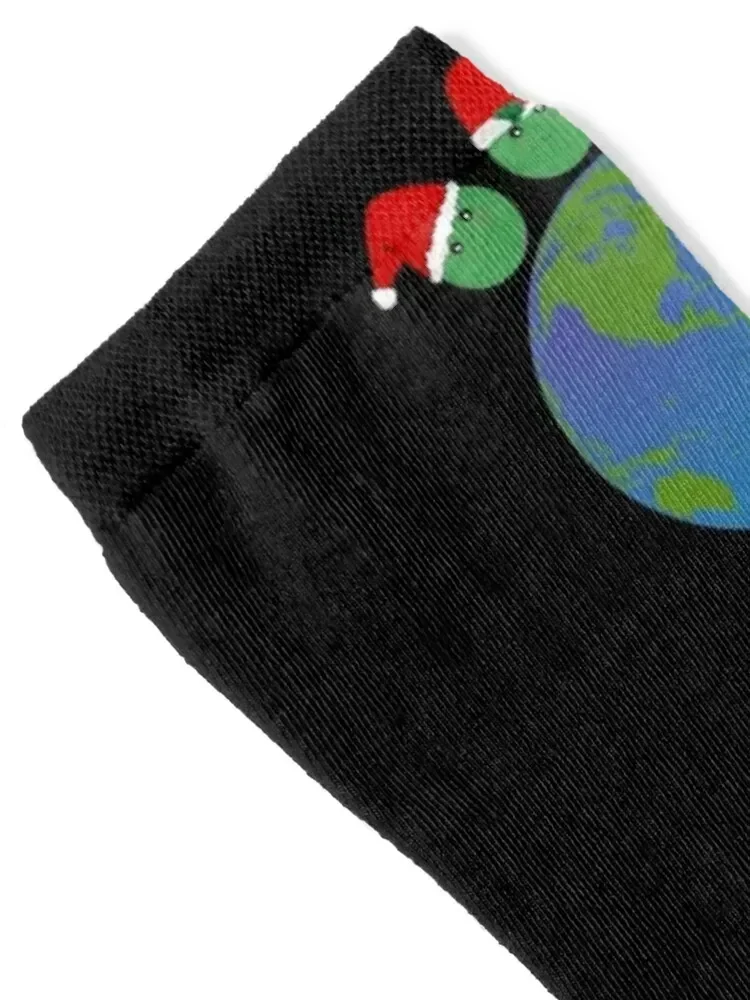 Peas on Earth - Peace on Earth Socks gift with print bright garter sport Socks Women Men's