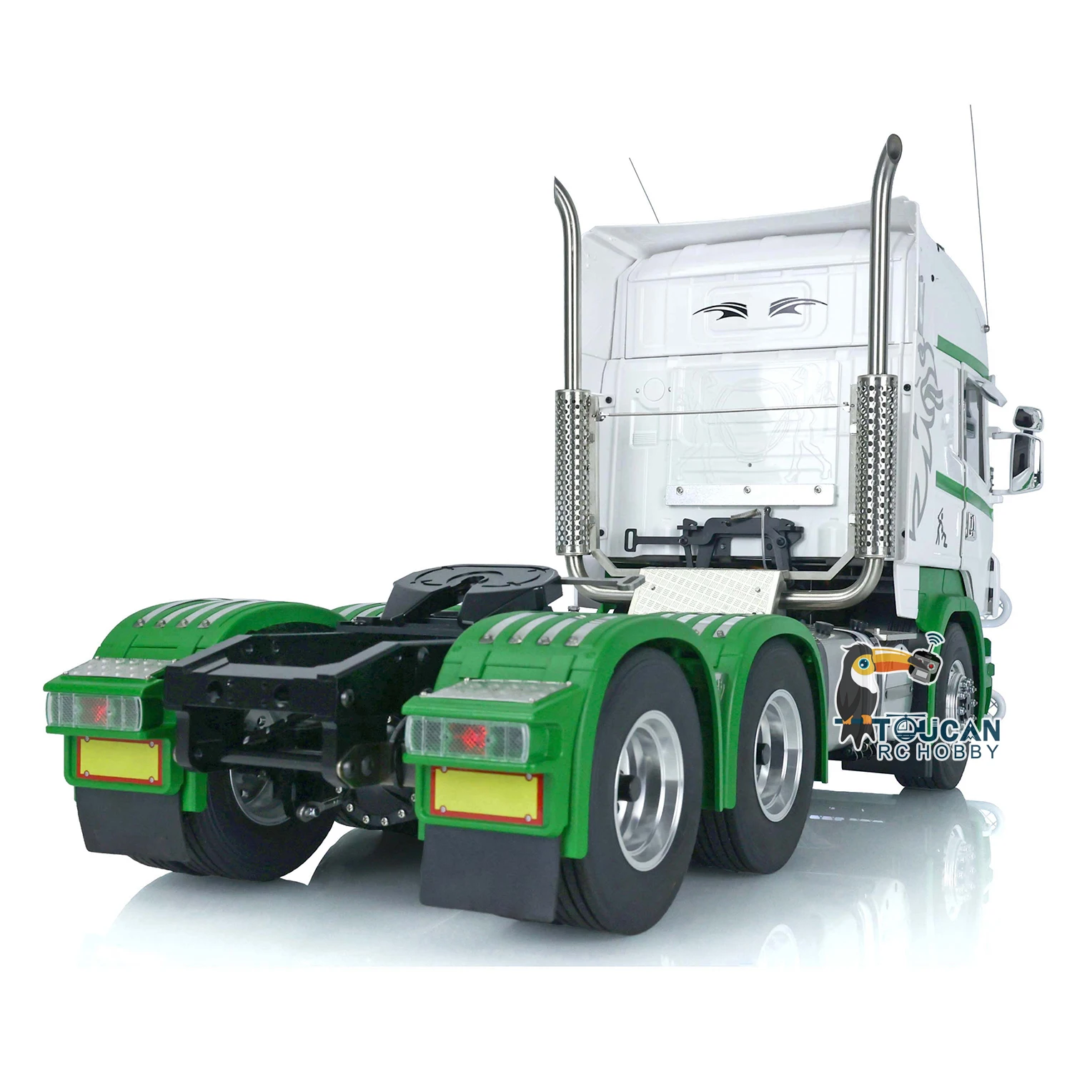 1/14 LESU RC Metallo Trattore Camion 6X6 Auto di Controllo Remoto RTR R730 Luci Suoni Fumatori Unità Verniciato Assemblato Giocattolo Regalo THZH1967