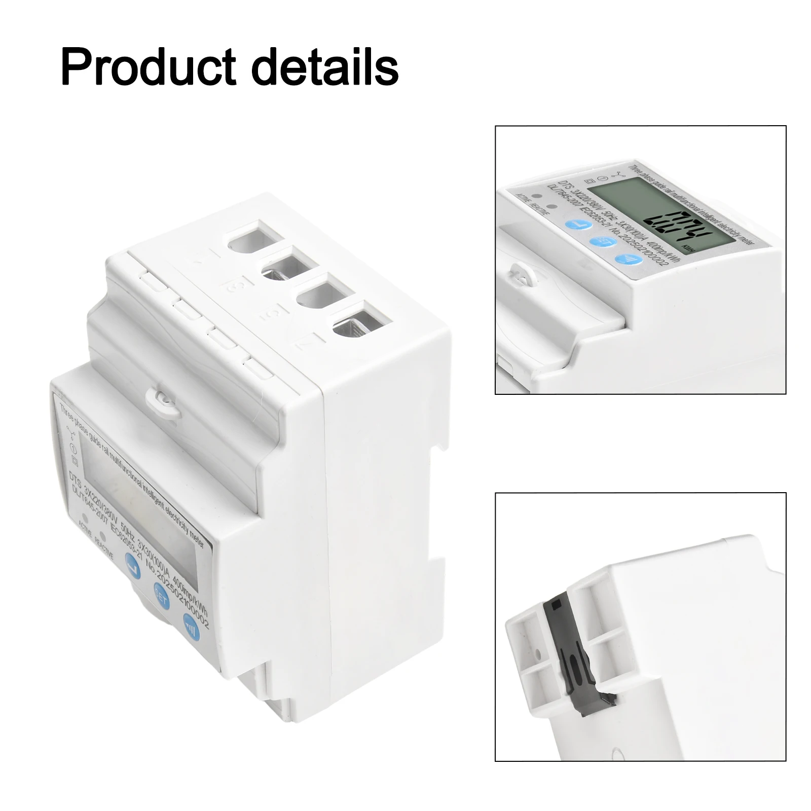 

RS485 Energy Meter Three Phase Energy Meter Input Output Active Energy Total Phase Active Power For Power Management System