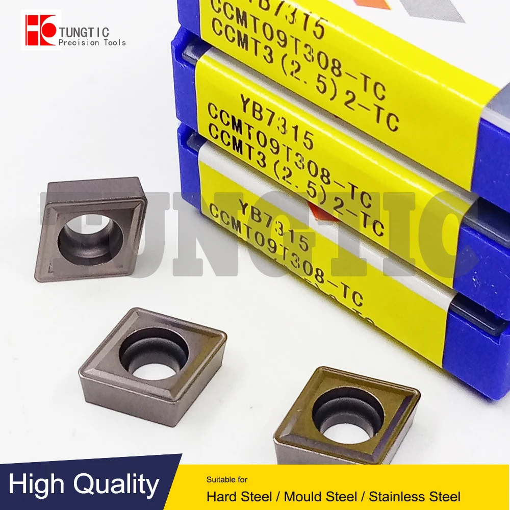 CCMT09T308-TC YB7315 CCMT3(2.5)2-TC CCMT 09T308 TC Turning Cutter Lathe Tools Carbide Inserts Machining Metal