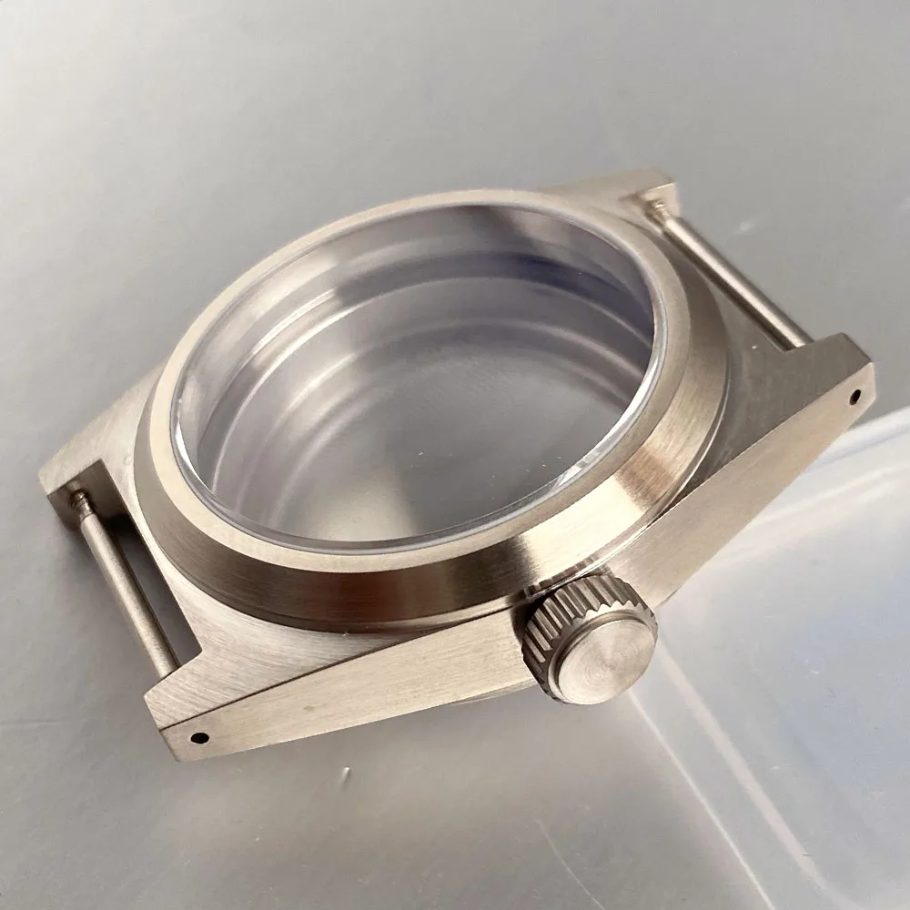 38 مللي متر الفولاذ المقاوم للصدأ نحى الغوص ساعة حافظة فقاعة الياقوت الزجاج صالح NH34AA NH35AA NH36AA ETA 2824 PT5000 ساعة الوصول