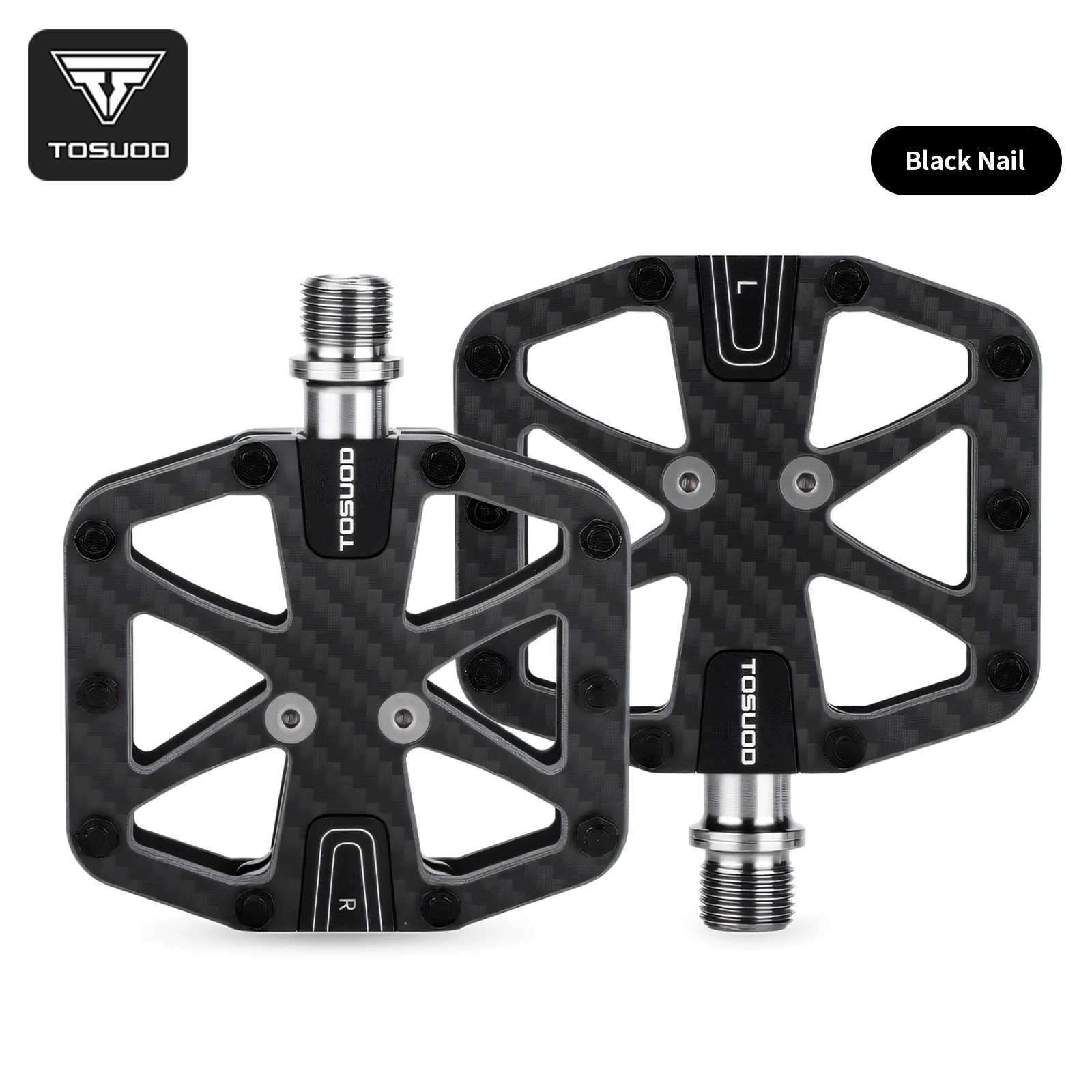 

TOSUOD Carbon Fiber Bike Pedals Ultralight Anti-slip Waterproof Bicycle Pedals Durable Road Mountain Bike Xmas Christmas Gifts