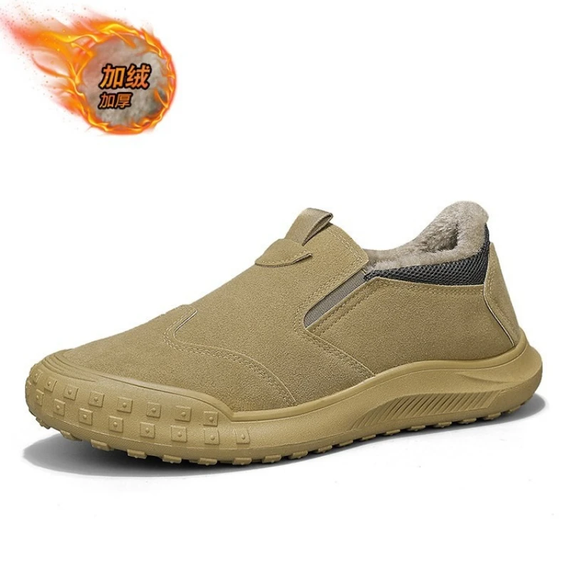 

Hot Sale Men's Low-Top Casual Work Shoes Season New Style Waterproof Leather Boots Outdoor No-slip Wear-resistant Warm Men Shoes