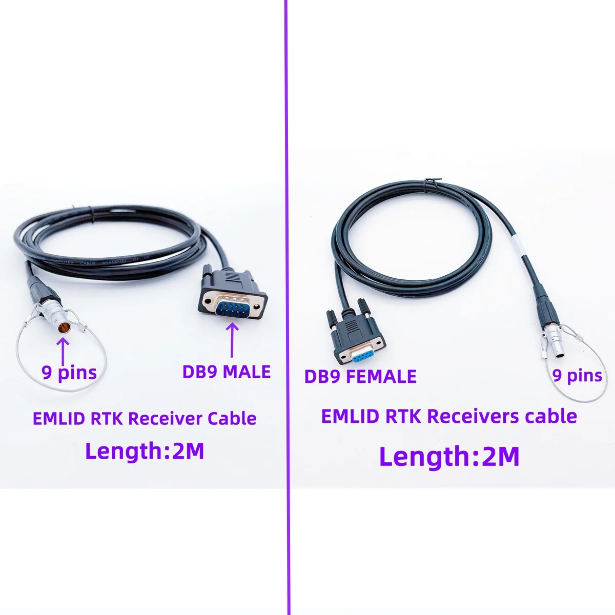 RS232 cable Applicable to EMLID GNSS RTK cable Compatible with Reach RS3 / RS2/RS2+ / RS/RS+ Reach cable 2m with DB9