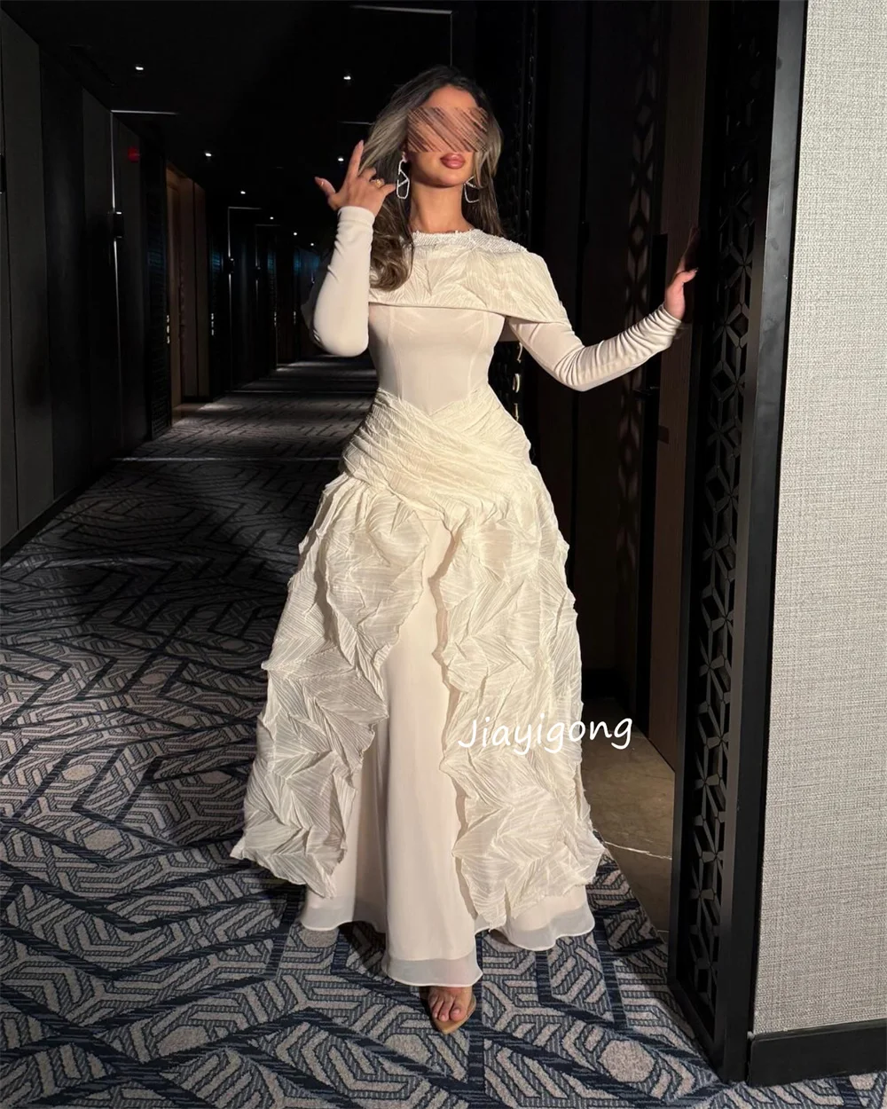 Классические шифоновые плиссированные платья миди трапециевидной формы с круглым вырезом по индивидуальному заказу, современный стиль, мода