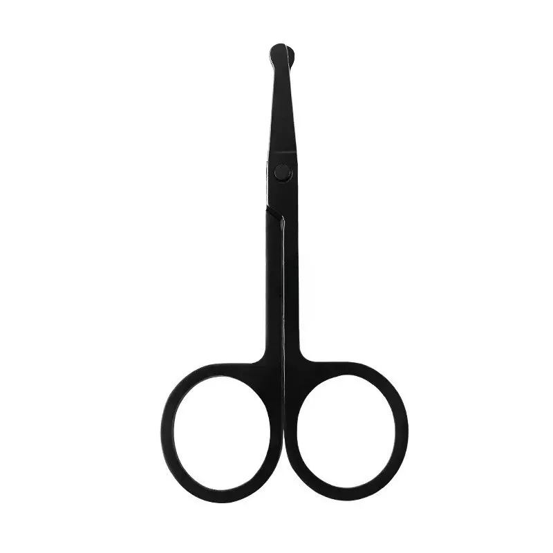 High Quality Hot Selling for Unisex Stainless Steel Black Round Head Safety Nose Hair Clipper(Does Not Harm The Nasal Cavity)