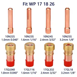 1.0/1.6/2.4/3.2mm TIG Collet Body Collet 10N22S 10N23S 10N24S 10N25S 17GL040 17GL116 17GL332 17GL18 For TIG WP17 WP18 WP26 Torch