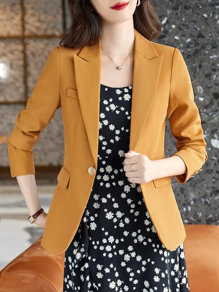 Blazer de emagrecimento slim fit feminino, lazer, novo, outono, 2024