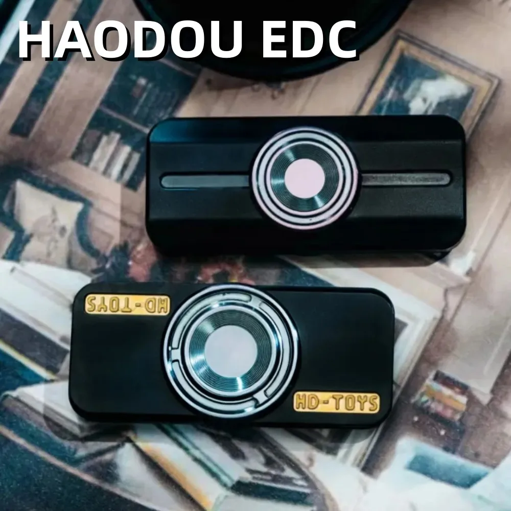 HAODOU EDC CHAN Fidget Spinner Ultra-mince à deux lames Fidget Spinner titane Zirconium Gyro Fidget jouets pour adultes