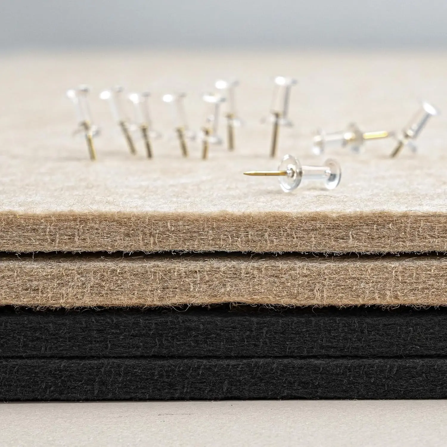 48x36 Inch Large Felt Bulletin Board with Push Pins, Foldable Design for Wall Display and Photo Organization