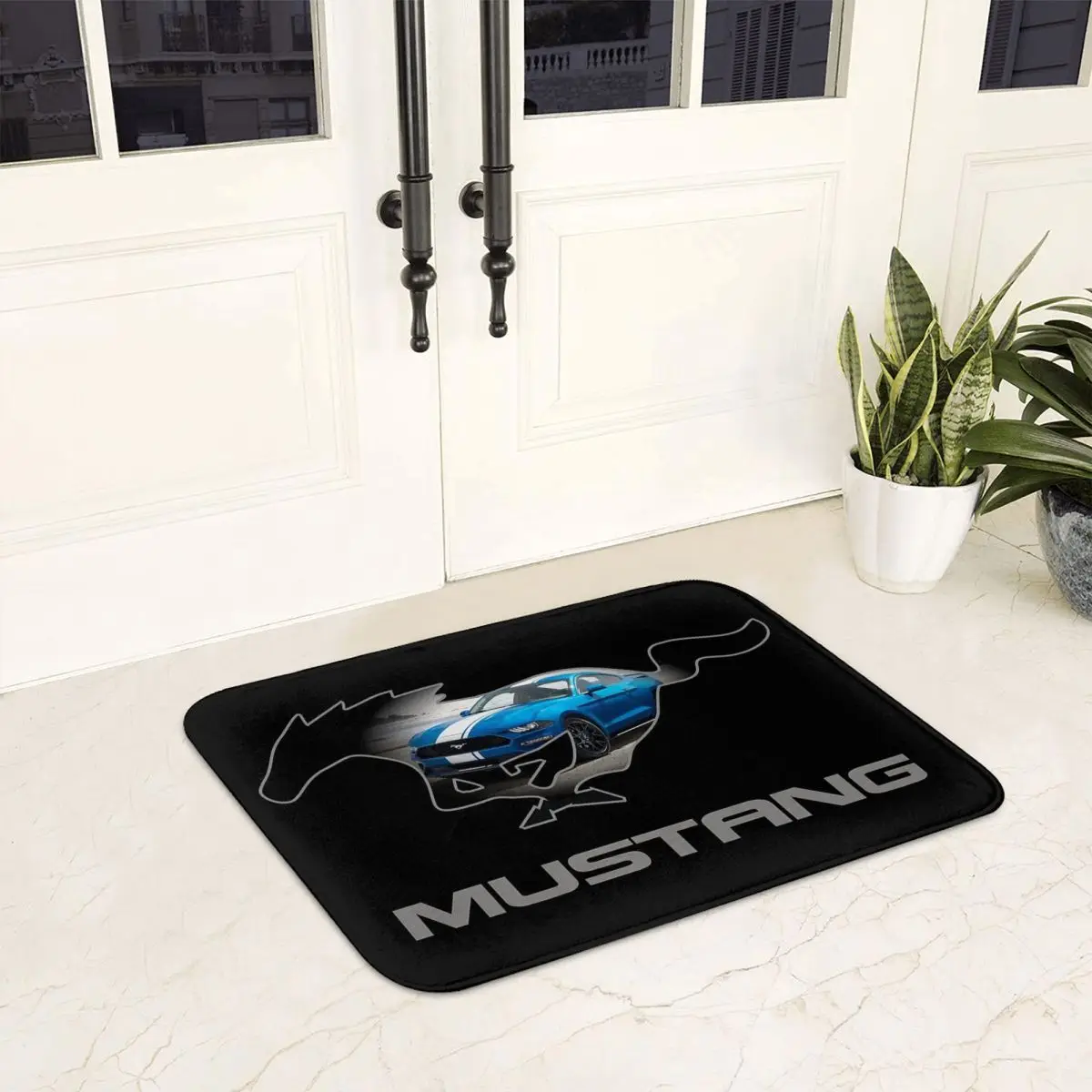 Ford Mustang GT Logo Emblem Design Anti-slip Doormat Floor Mat Carpet Rug for Kitchen Entrance Bathroom Living room Footpad Mats