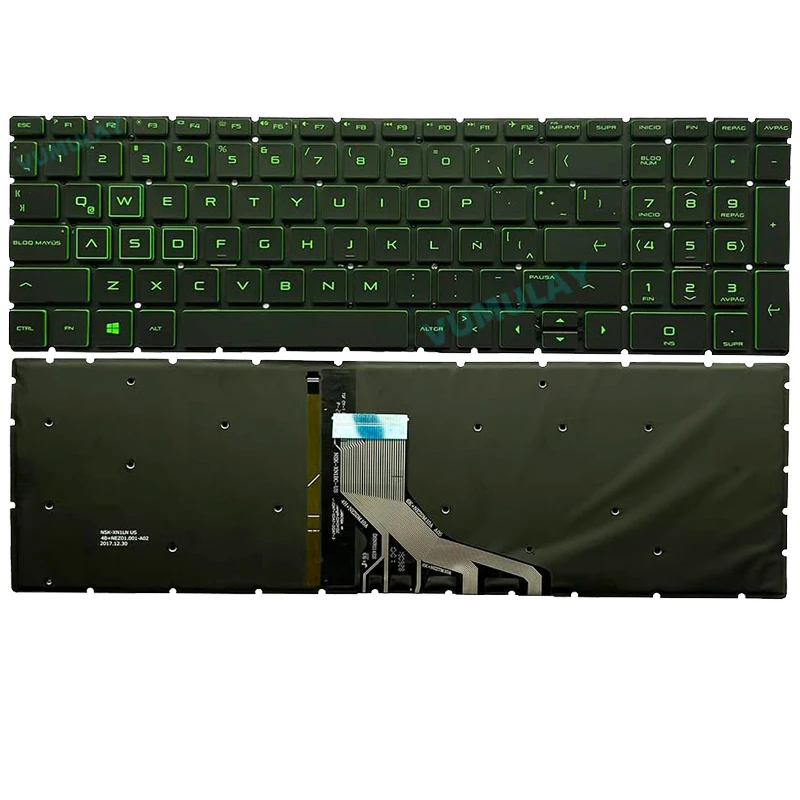 Hiszpańska/latynowa podświetlana klawiatura do HP Pavilion Gaming 16-A 16-A0009NA 16-A0520NA 16-A0520NA 16-A0521NA,17-CD 17-CD1030NA 17-CD1508NA,15-DK 15-DK1000 15-DK1095NR, 15-CX 15-CX0058WM 15-CX0100TX,15-CN 15-CR 15 — zdjęcie produktu 5