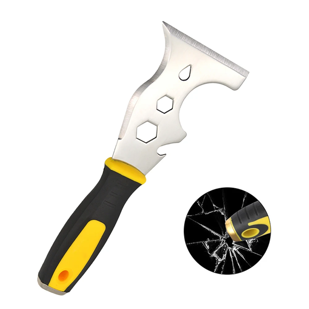 15 in 1 Multi Use Putty Knife Stainless Steel Paint Scraper Removal Construction Tool for Wallpaper Can Opener Home DIY