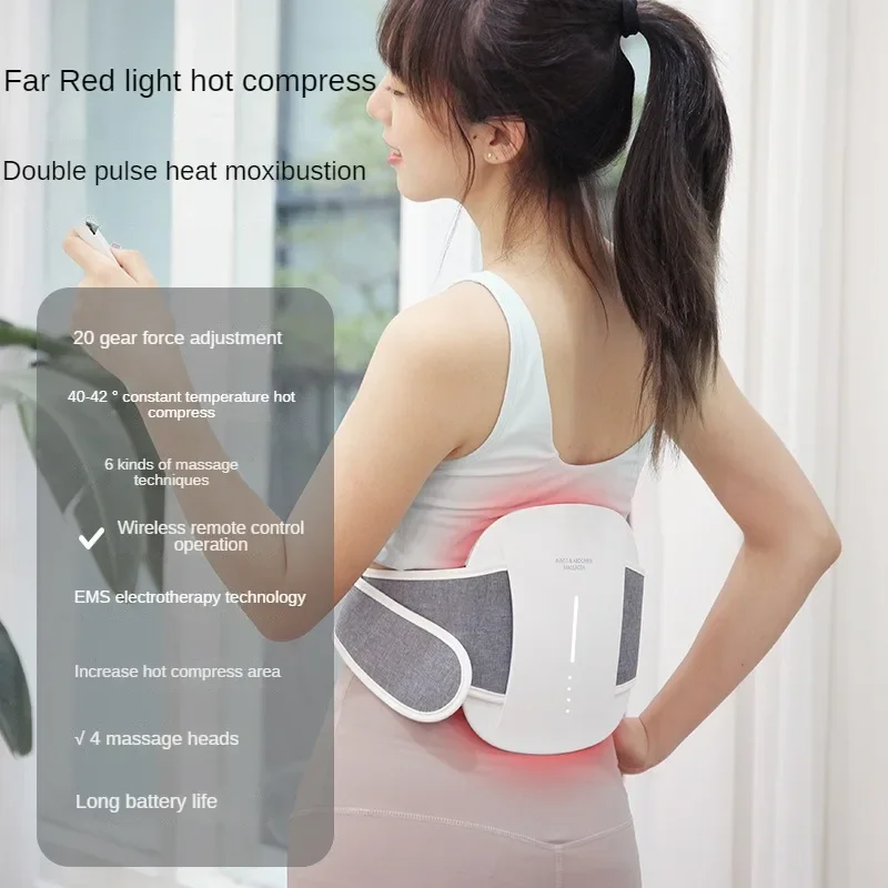 EMS Lumbar Massager for Waist Protection Intelligent Waist and Abdomen Massager Wireless Remote Control Heating