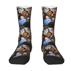 Funny Actor Star Movie Evan Peters Socks Women Men Warm 3D Printed Sports Basketball Socks