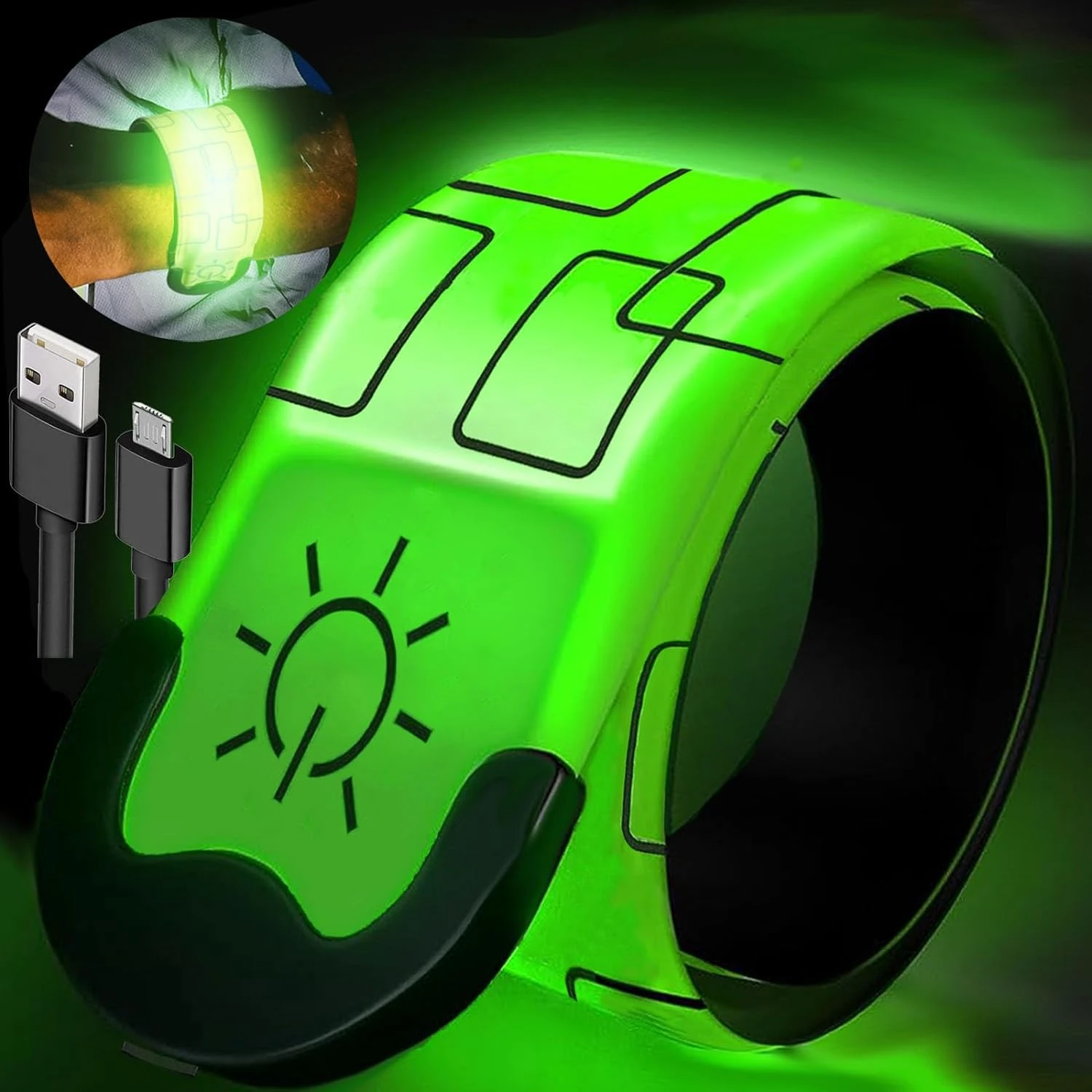 

Be seen and stay safe with this essential, ultra-bright rechargeable LED armband designed for cyclists, joggers, walkers, and ru