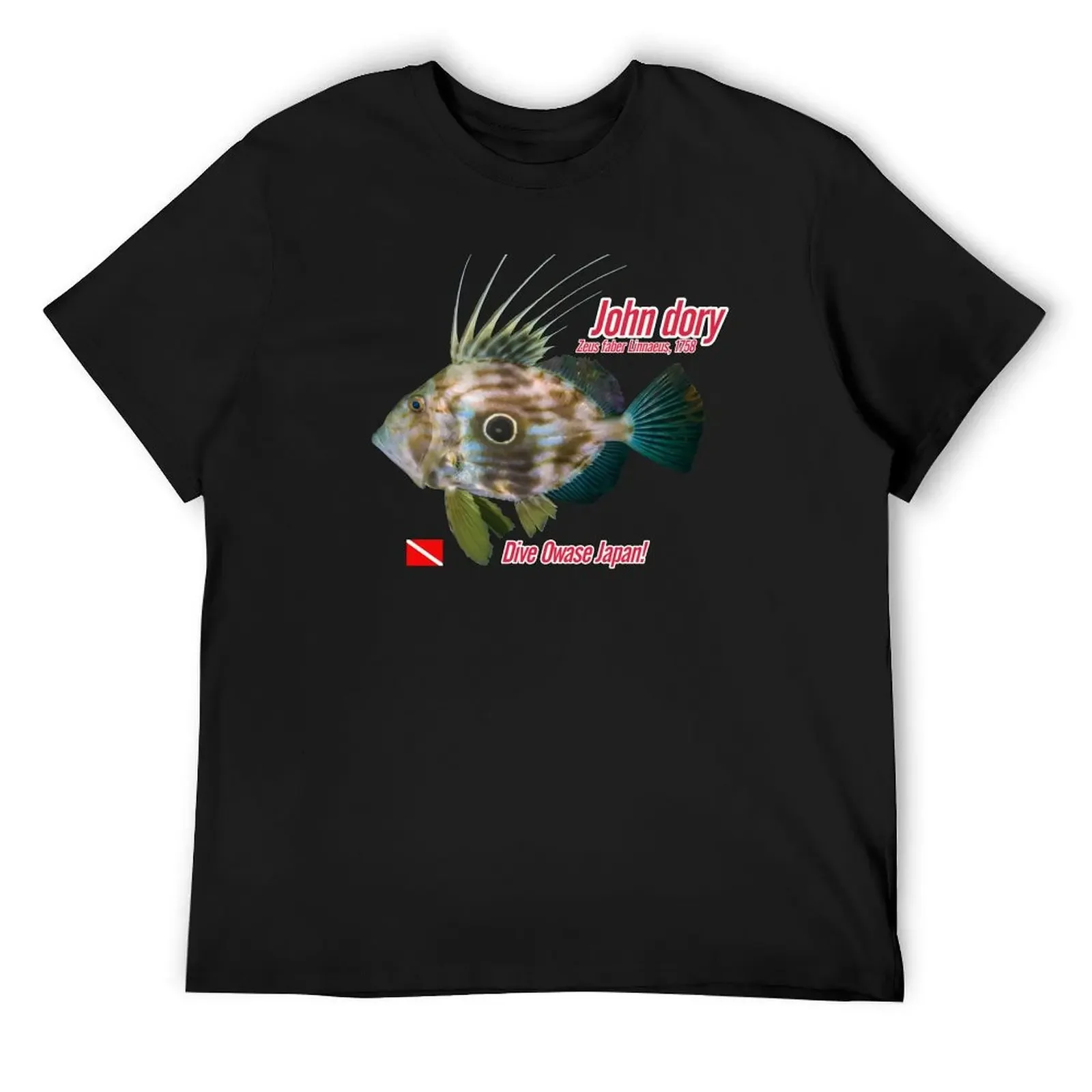 John dory cut out print T-Shirt Clothing gifts for boyfriend oversize t-shirts man customizeds mens t shirts top quality