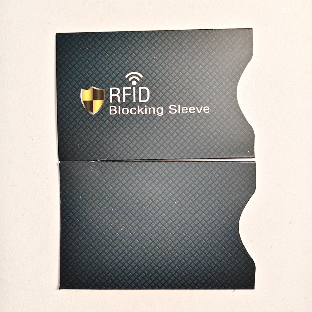 5Pcs NFC RFID 차단 카드 슬리브 신용 NFC RFID 카드 보호기 항자기 알루미늄 호일 휴대용 은행 카드 홀더