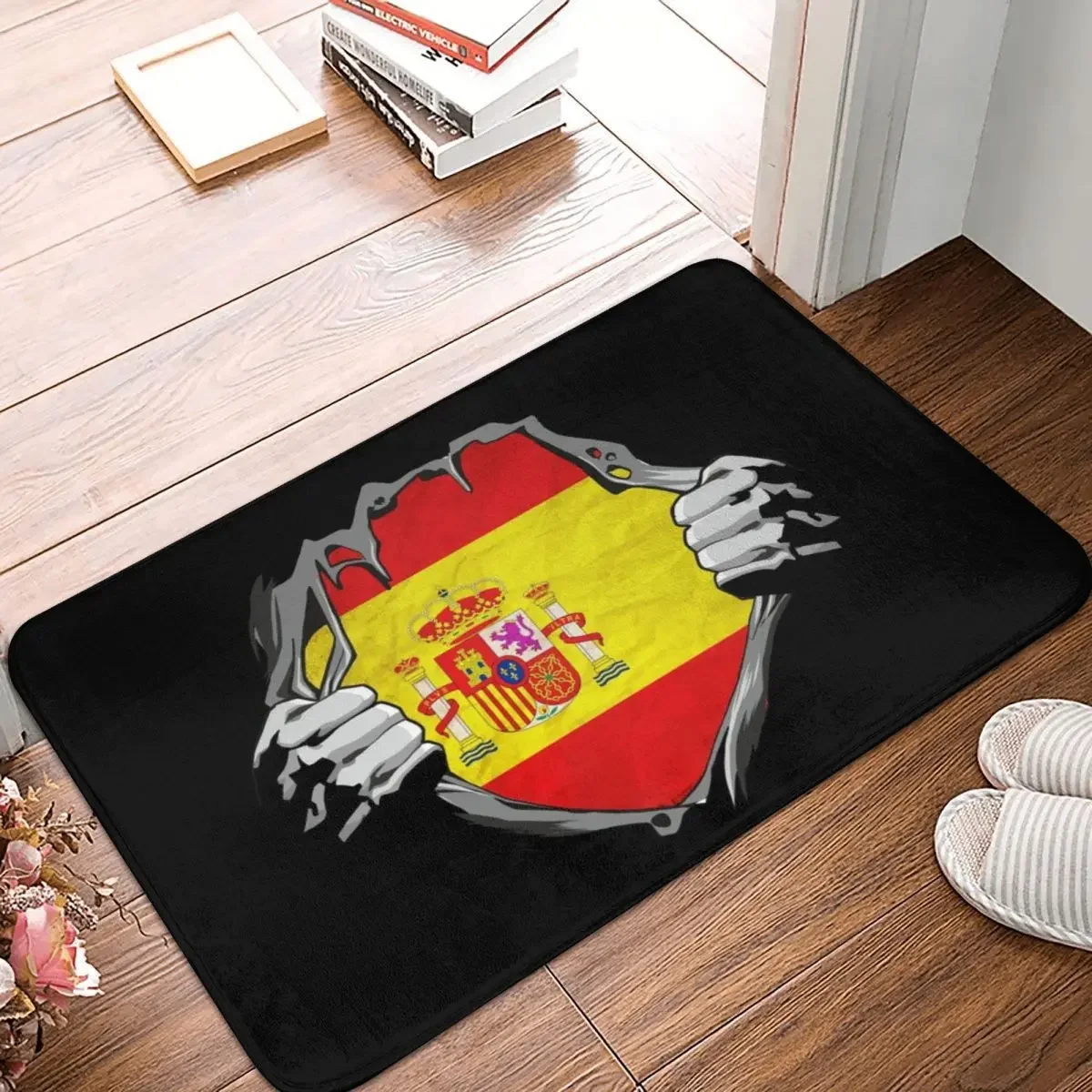 

National Flag. Spain. Doormat Rug Carpet Mat Footpad Polyester Anti-slip Absorbent Mat Front Room Corridor Kitchen Bedroom