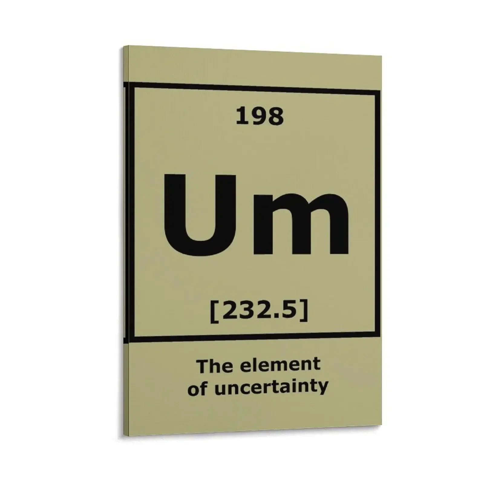 

The element of uncertainty [Um] (black) Canvas Painting Paintings poster pictures for wall