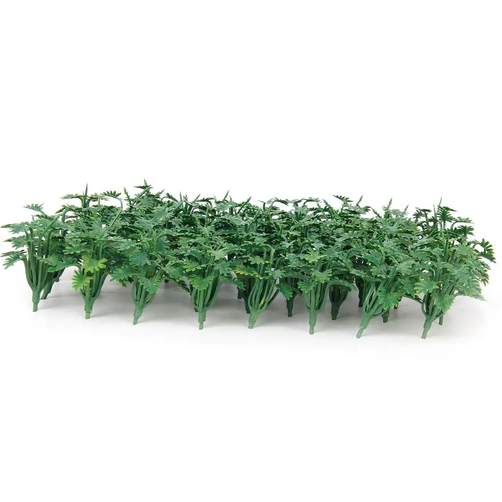 Landscape Model Decor Supplies Sword Shape Crushed Leaves Plastic Grass Miniature for Train Scenery