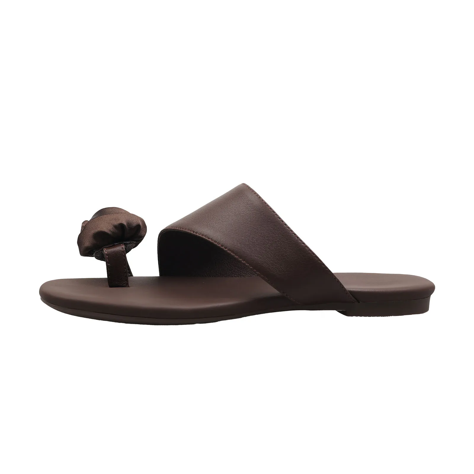 

Arden Furtado 2025 Summer Holiday style sheepskin Word slippers Round toe flower Pinch toe Flats shoes beach Cool slippers