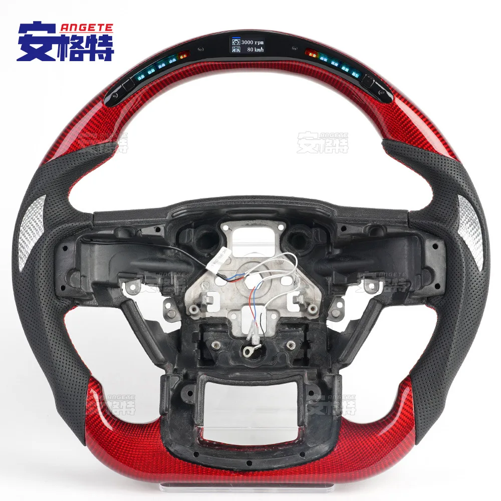

Applicable to:Suitable for Ford Raptor Red Carbon Fiber Car LED Light Steering Wheel Modified Demon Horn