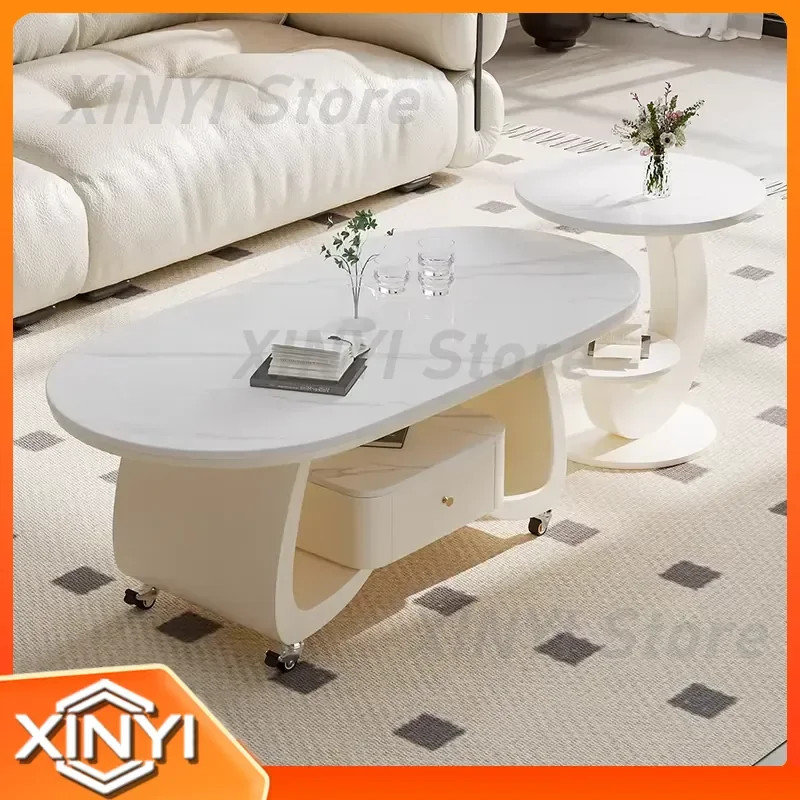 for Workshop Home Light Luxury Minimalist Rock Slab Coffee Table for Living Room Modern Small Apartment High End Simple
