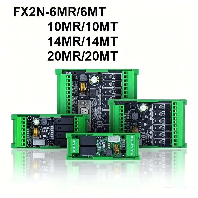 FX2N-6MR/10MR/14MR/20MR FX2N-6MT/10MT/14MT/20MT PLC Board With Base Analog Input DIN Rail DC24V Power Pluggable Terminal