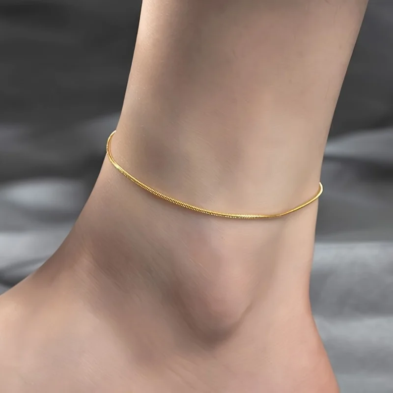 1Pcs anklet stainless steel hypoallergenic, high-quality waterproof, anti-fading, light luxury fashionable and elegant unisex, f